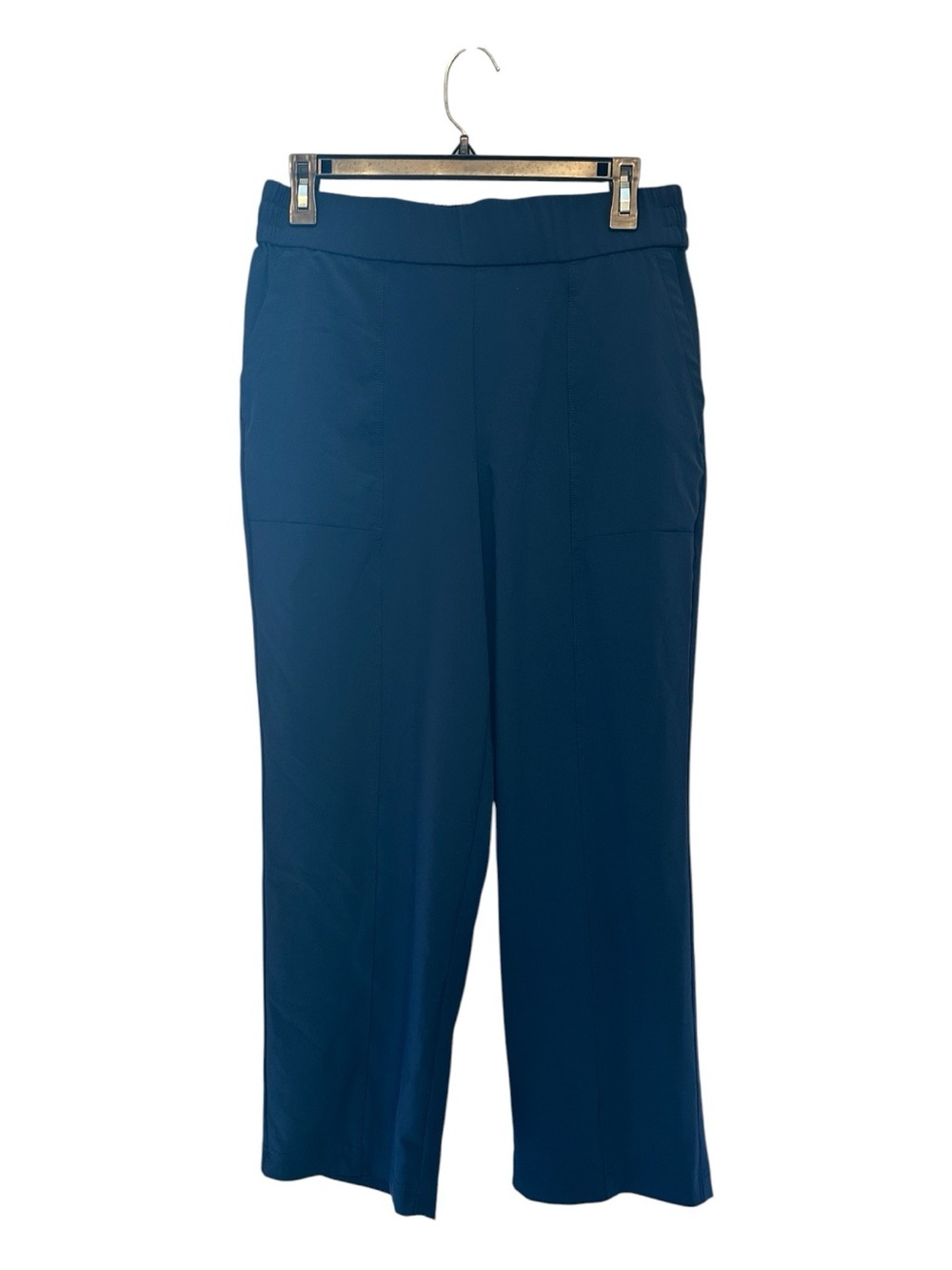 Lou & Grey Athletic Navy Wide-Leg Pull-On Track Pants Size Large Petite